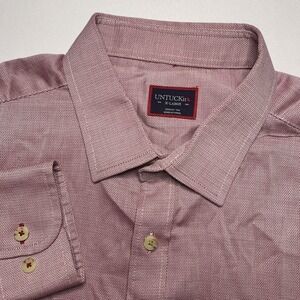 UNTUCKit Redwood Shirt Mens XL Red Long Sleeve Button Up Preppy Casual Cotton